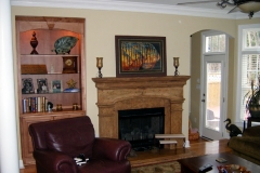 Beautiful Fireplace & Built-in Bookcase