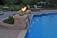 Fire pit and Waterfall by Pool
