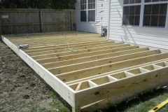 Deck Footing in Process